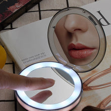 Load image into Gallery viewer, LED Lighted Travel Makeup Mirror - Chancery Lane
