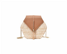 Load image into Gallery viewer, Straw+Leather Woven Handbag - Chancery Lane
