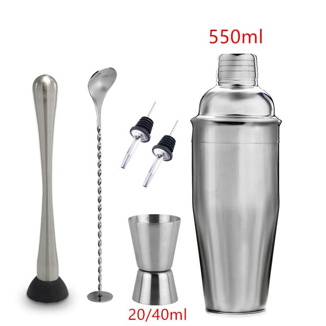 6pcs/set Stainless Steel Liquor Cocktail Kit - Worlds Abroad