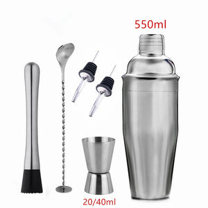 6pcs/set Stainless Steel Liquor Cocktail Kit - Worlds Abroad