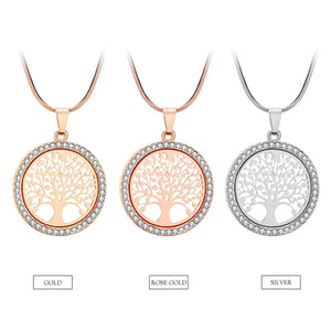 The Tree of Life Crystal Round Pendant - Worlds Abroad