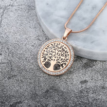 Load image into Gallery viewer, The Tree of Life Crystal Round Pendant - Worlds Abroad
