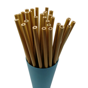 12pcs/set Bamboo Drinking Straws - Worlds Abroad