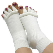 Load image into Gallery viewer, White Fluffy Five Fingered Toe Socks - Worlds Abroad
