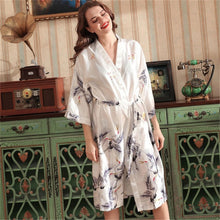 Load image into Gallery viewer, Satin Japanese Nightgown - Worlds Abroad
