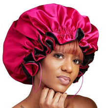 Load image into Gallery viewer, Satin Elastic Night Sleep Cap - Worlds Abroad
