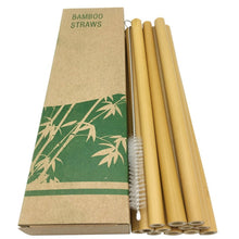 Load image into Gallery viewer, 12pcs/set Bamboo Drinking Straws - Worlds Abroad
