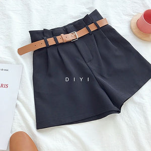 Dressy Casual Shorts With Belt - Worlds Abroad