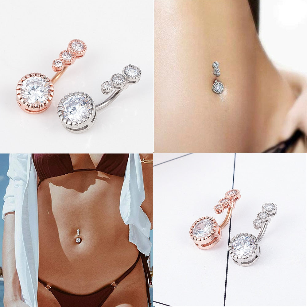 Cubic Zirconia Belly Button Ring - Chancery Lane