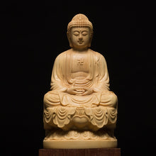 Load image into Gallery viewer, Hand-Carved Wooden Buddha Statue - Chancery Lane
