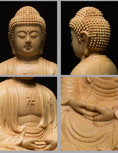 Hand-Carved Wooden Buddha Statue - Chancery Lane