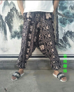 A Summer Nepal Will Crotch Pants Thailand Yoga Pants Will Code Easy Lovers Pants Yunnan Cotton Men And Women Dongba Trousers - Chancery Lane
