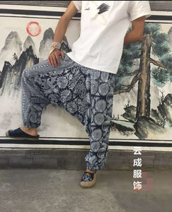 A Summer Nepal Will Crotch Pants Thailand Yoga Pants Will Code Easy Lovers Pants Yunnan Cotton Men And Women Dongba Trousers - Chancery Lane